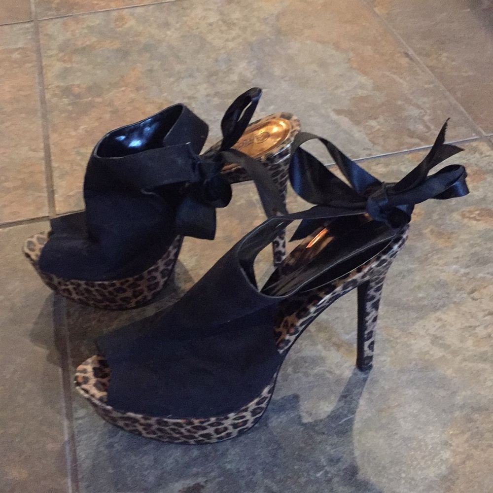 Leopard print heels